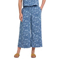 Toad&Co Sunkissed Wide Leg Crop Pant in Canal Print front view
