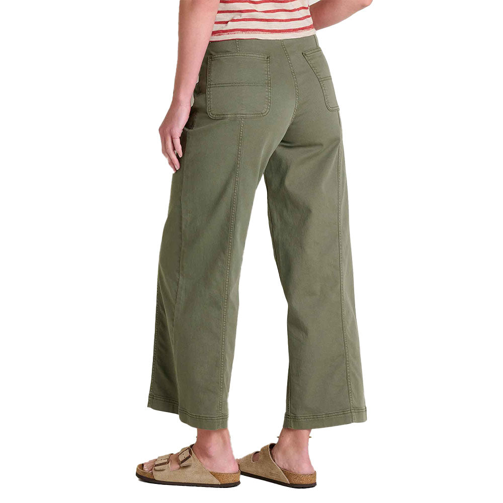 Toad & Co Women's Linden Canvas Pant in Beetle back view