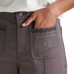 Relaxed fit pants with FlexForm waistband detail embroidery detail