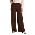 Toad & Co Women's Mason St. Ponte Wide Leg Pant in Chestnut front view