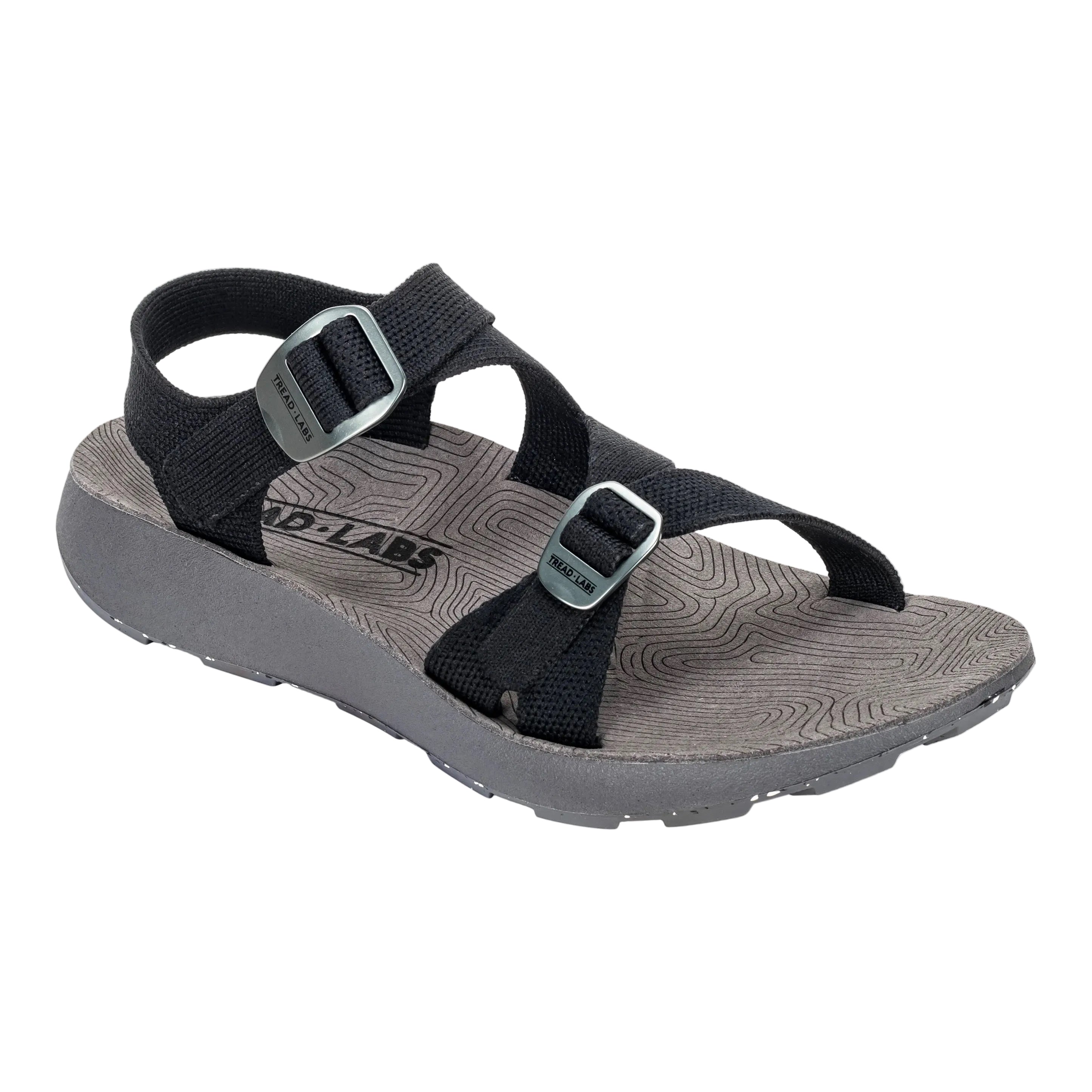Tread Labs Women’s Redway Sandal in Black front view