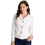 XCVI Munir Three-Button Jacket with Lapel Collar