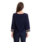 Wearables by XCVI Women's Jasper V-Neck Sweater in Superior back view