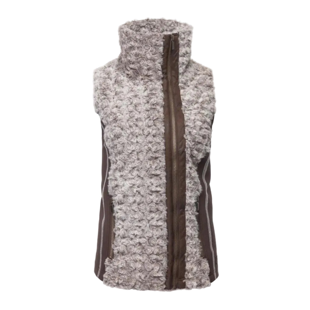 Wooly Bully Driven Vest in Chocolate front view