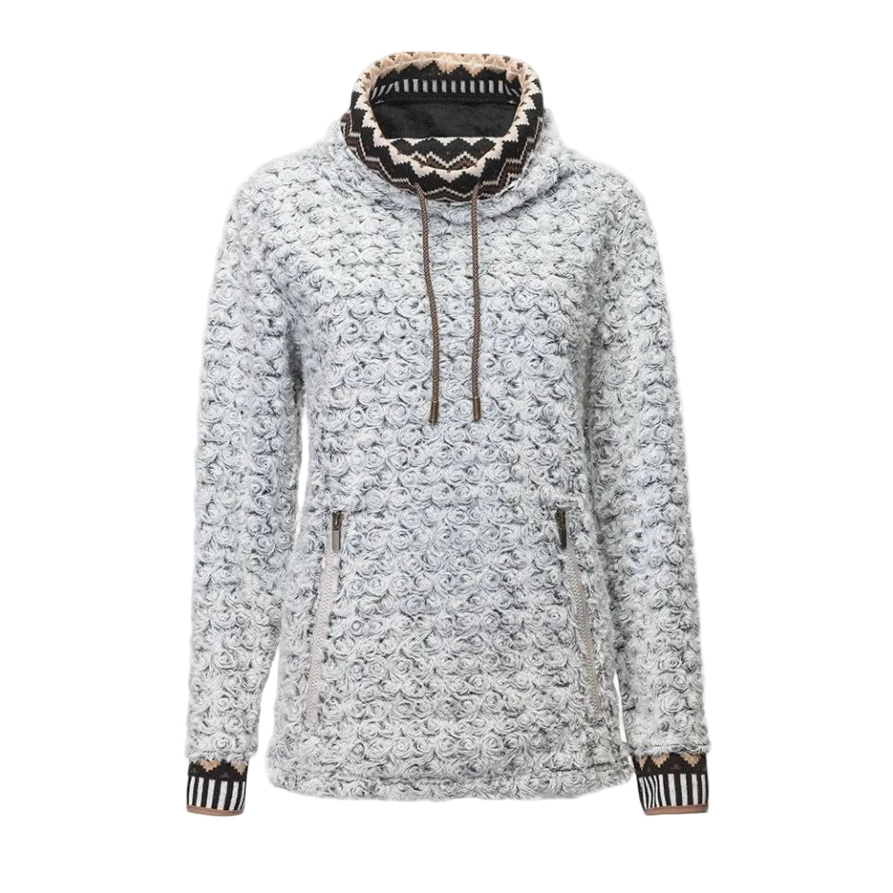 Wooly Bully Women's Heli Pullover in White front view