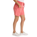 XCVI Greta Poplin Smocked-Waist Short in Retrograde Pigment side view