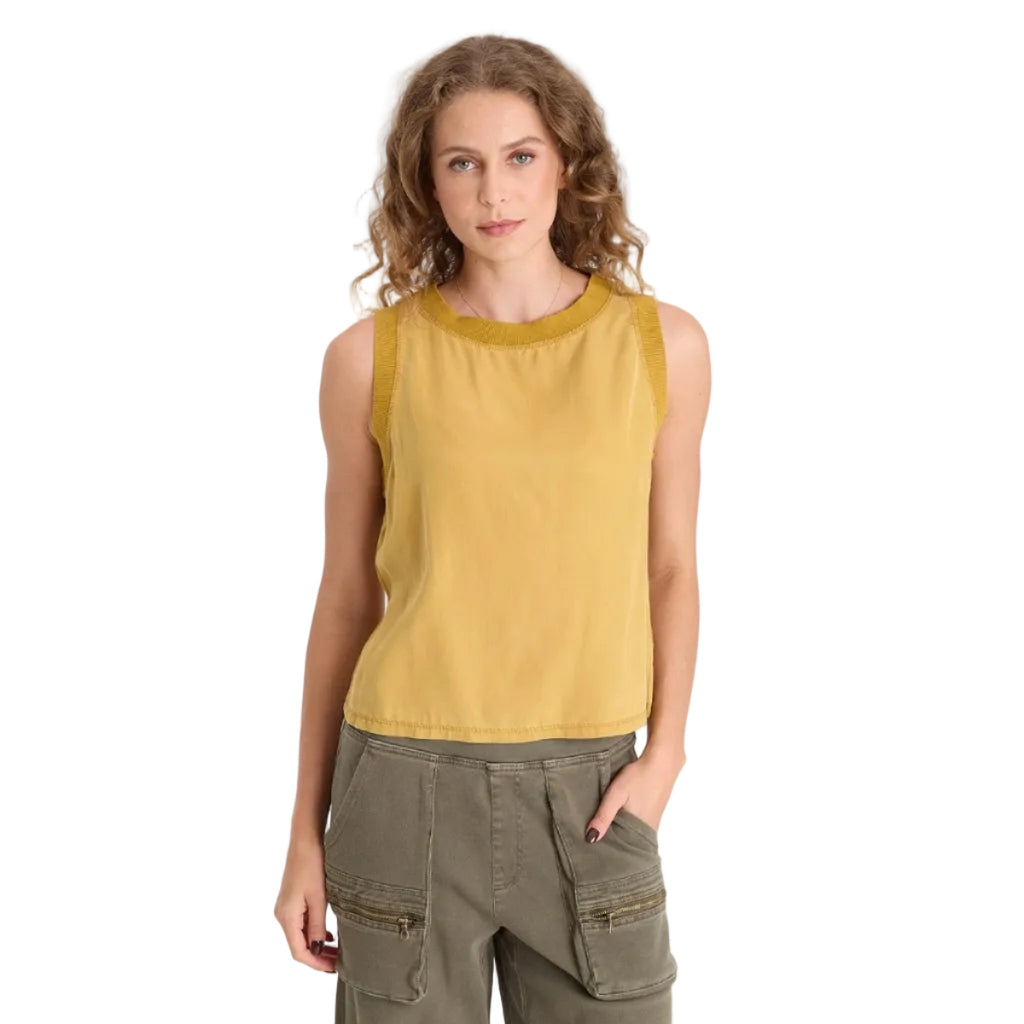 XCVI Katrine Soft Twill Elevated Tank in Radiance Pigment front view