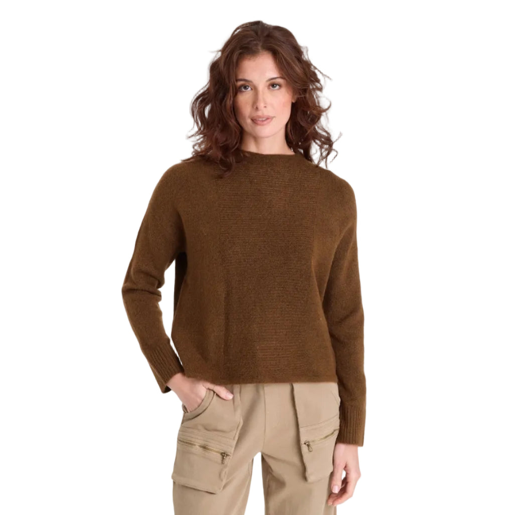 XCVI Madu Sweater Knit in Mocha front view