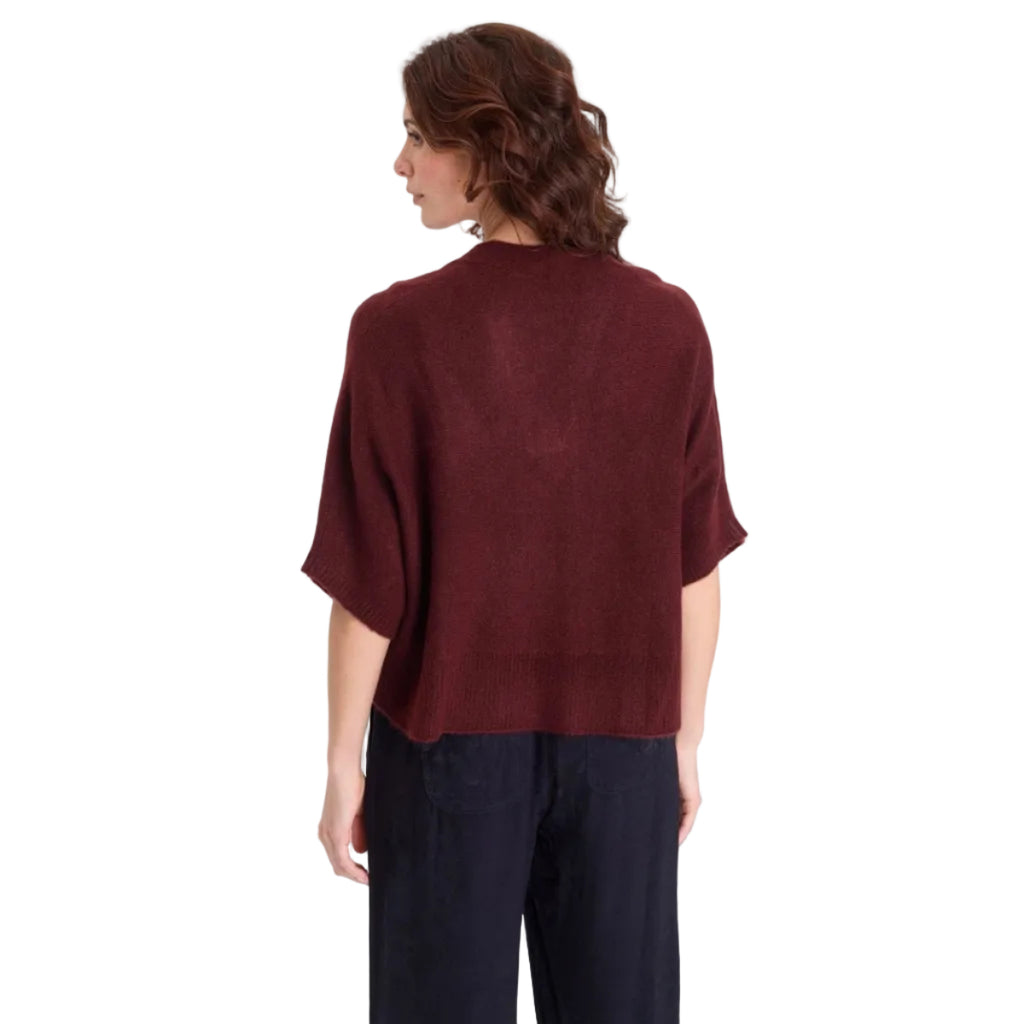 XCVI Women's Atemu Pullover in Berry Jam back view