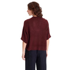 XCVI Women's Atemu Pullover in Berry Jam back view