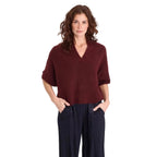 XCVI Women's Atemu Pullover in Berry Jam front view