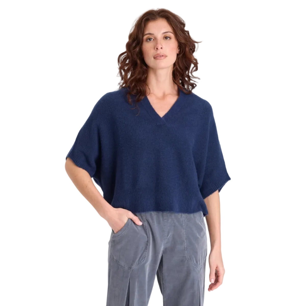 XCVI Women's Atemu Pullover in Nocturnal front view