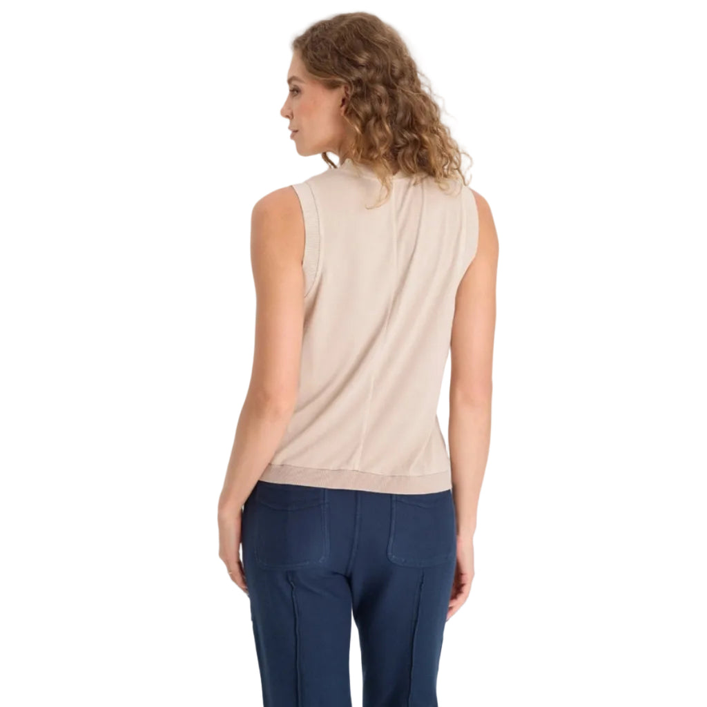 XCVI Women's Helios Tank in Merino Wool Pigment back view