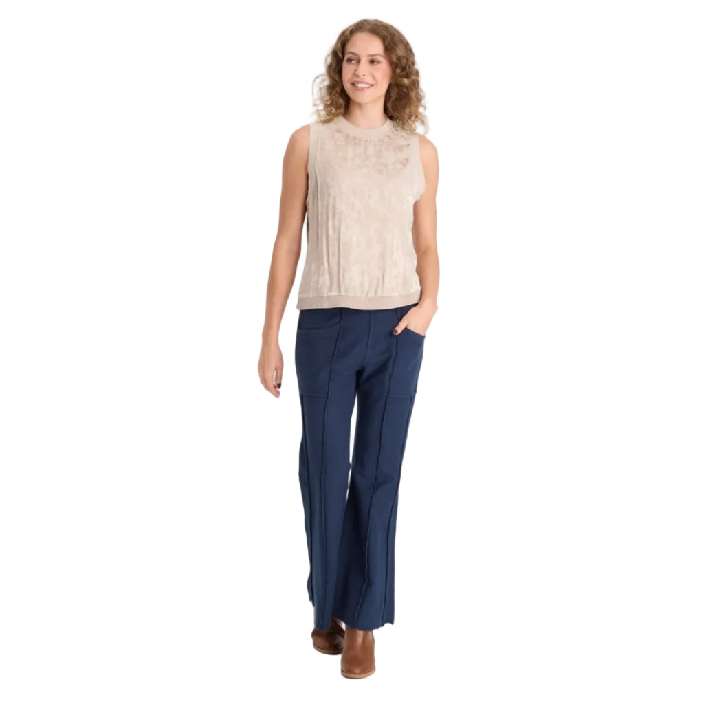XCVI Women's Helios Tank in Merino Wool Pigment full front view
