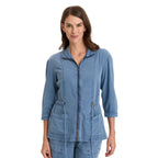 XCVI Women's Jameson Jacket in Pelagic Wash front view