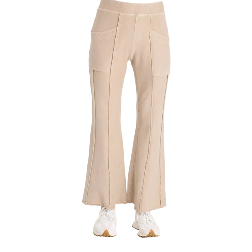 XCVI Women's Lucius Flare Pant in Merino Wool Pigment front view