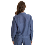 XCVI Women's Ryker Jacket in Pelagic Wash back view